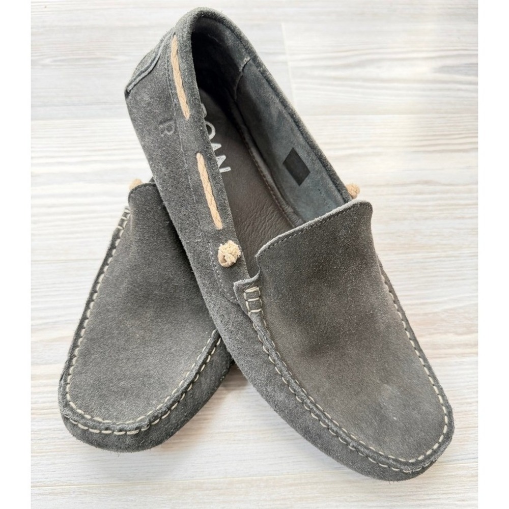 Roan El Dorado Suede Driving Loafers Slip On Shoes 10.5 Charcoal Gray Excellent